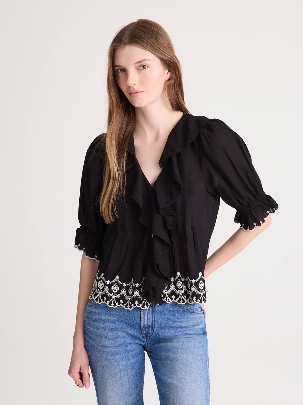 Madewell The Blaire Top in Black S